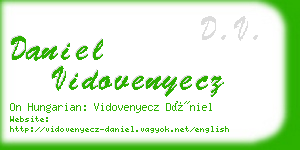 daniel vidovenyecz business card